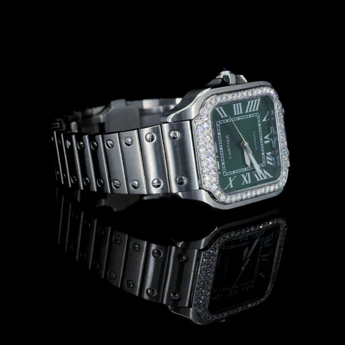 Diamond Forest - Bold Green Dial Meets Sparkling Brilliance By CrownIce