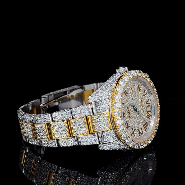 Roman Gold A Timepiece of Royal Sparkle & PrestigeBy CrownIce