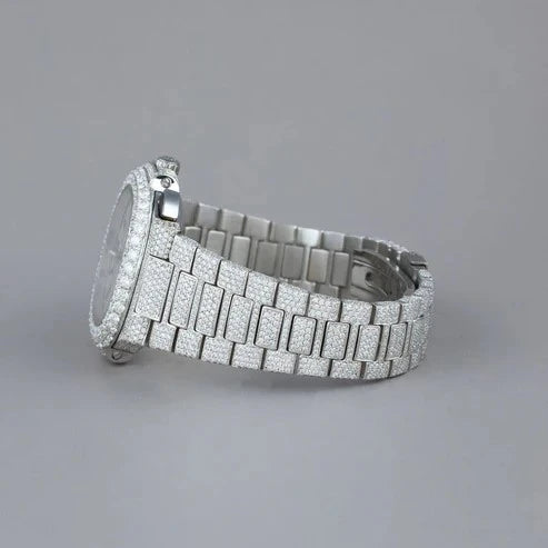 The Ice Monarch Bold & Brilliant All-White Timepiece By CrownIce