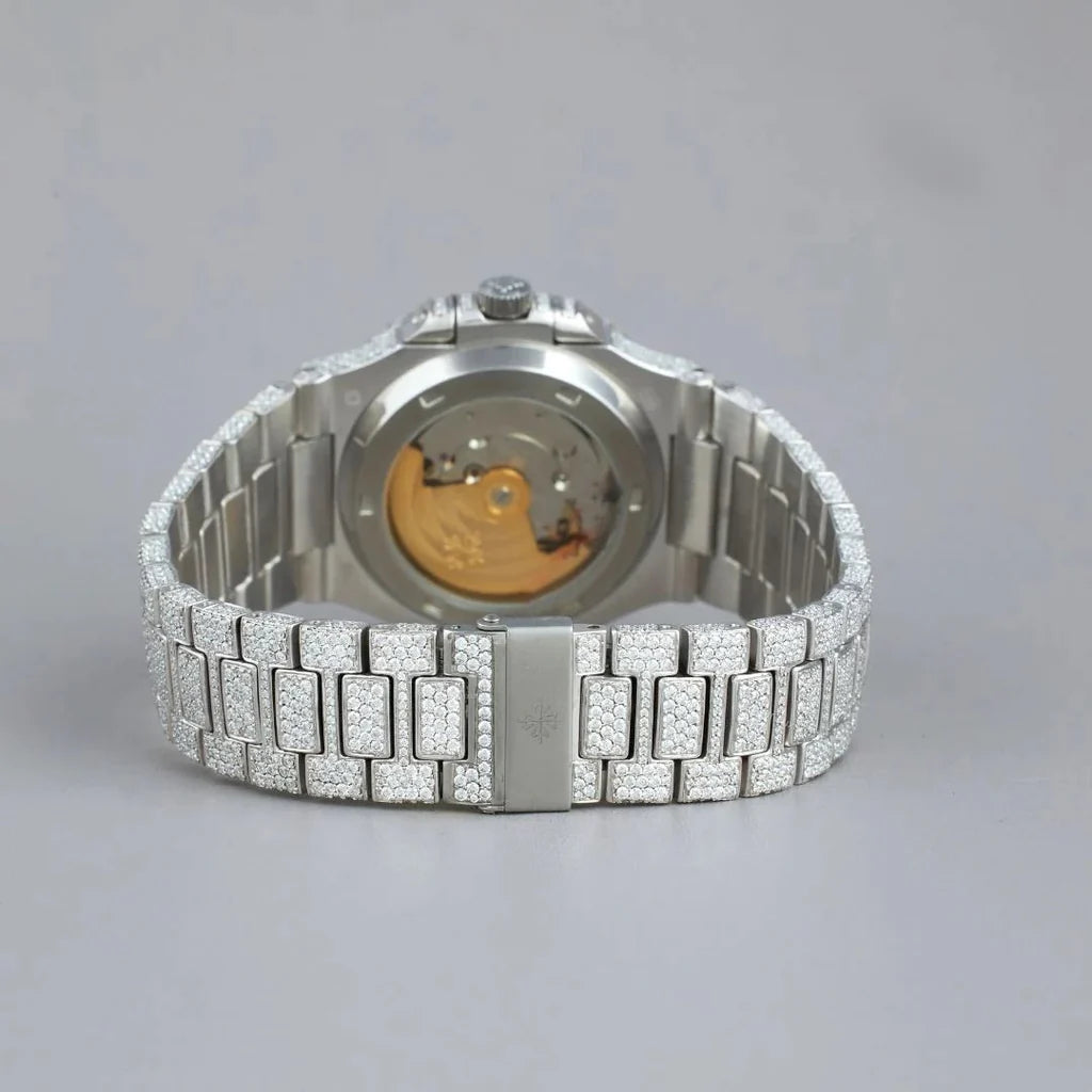 Mocha Frost Diamond-Encrusted Brilliance with a Chocolate Dial By CrownIce