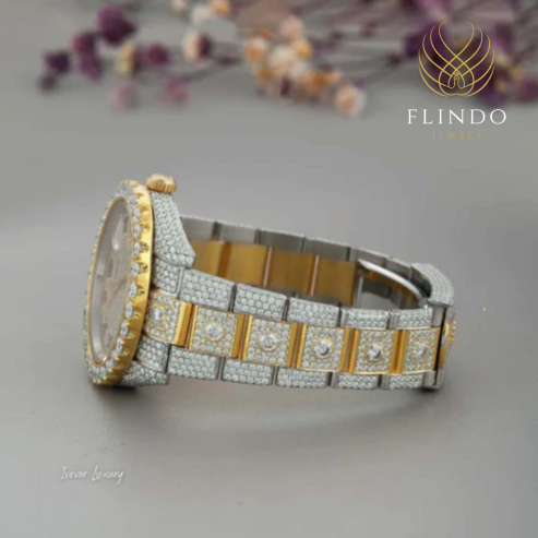 Bling Diamond Watch for Men - IVEVAR Full Iced Out Moissanite Luxury Watch