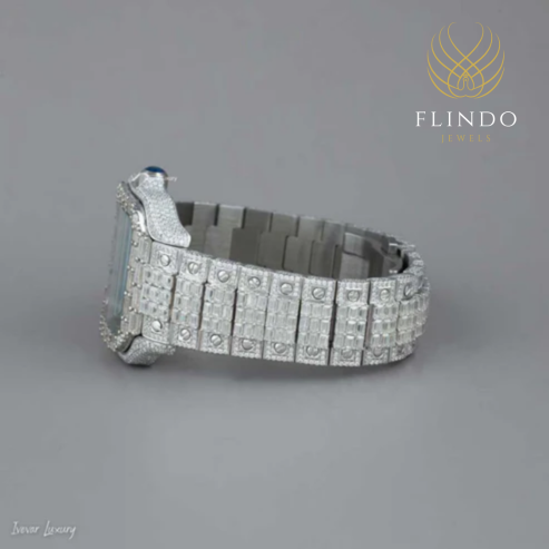 Baguette-Cut Moissanite Diamond Watch - Premium Luxury Design Ivevar
