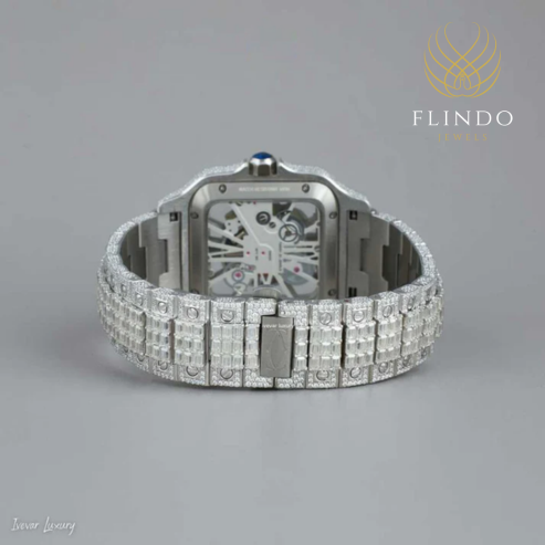 Baguette-Cut Moissanite Diamond Watch - Premium Luxury Design Ivevar