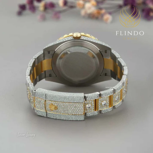 Bling Diamond Watch for Men - IVEVAR Full Iced Out Moissanite Luxury Watch