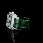 Midnight Majesty - Timepiece with Dazzling Diamond Bezel By CrownIce