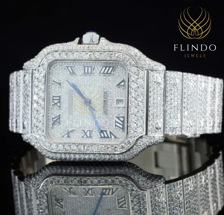 Fully Diamond Iced Out Moissanite Watch For Men