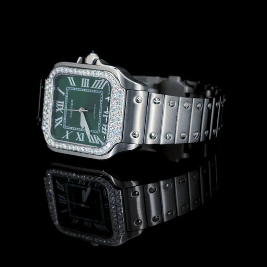 Diamond Forest - Bold Green Dial Meets Sparkling Brilliance By CrownIce