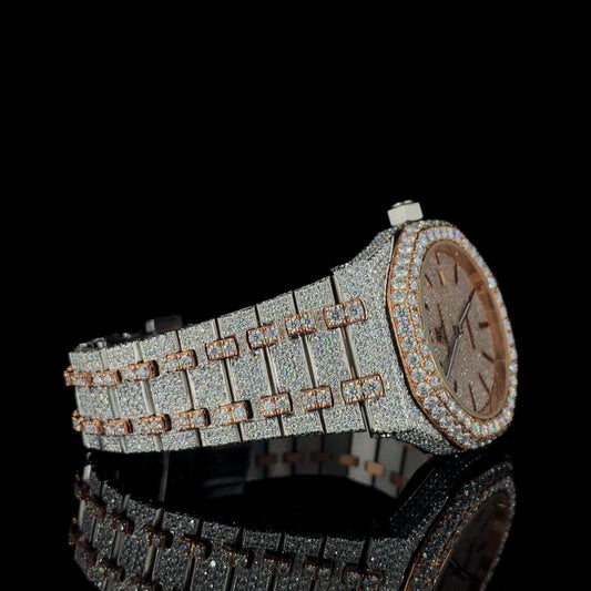 Rose Gold Royale Iced-Out Brilliance in Every Detail By CrownIce