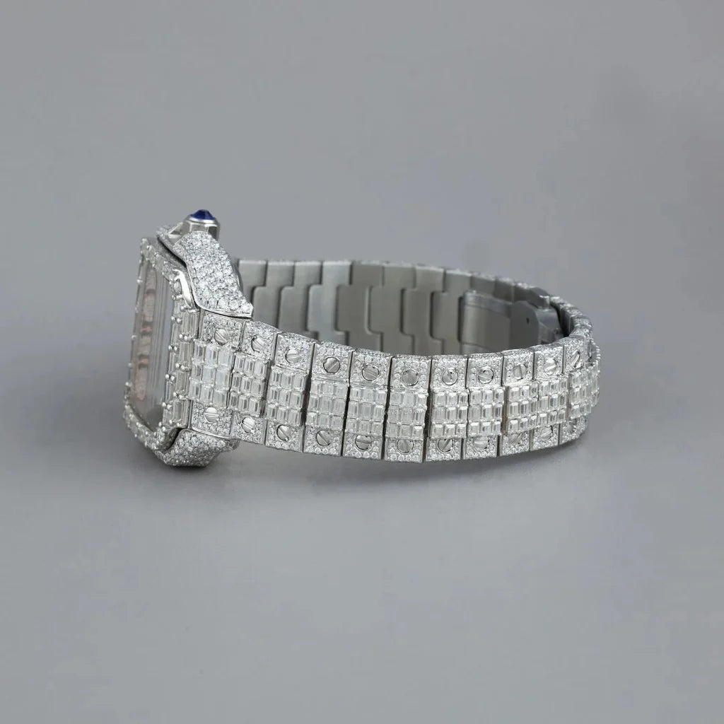 Luxury Diamond-Studded Timepiece with Unique Arabic Numerals By CrownIce