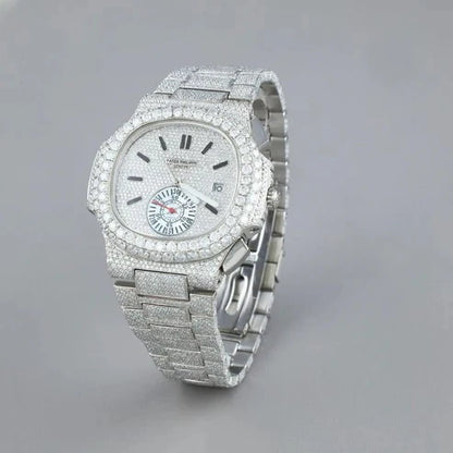 The Ice Monarch Bold & Brilliant All-White Timepiece By CrownIce