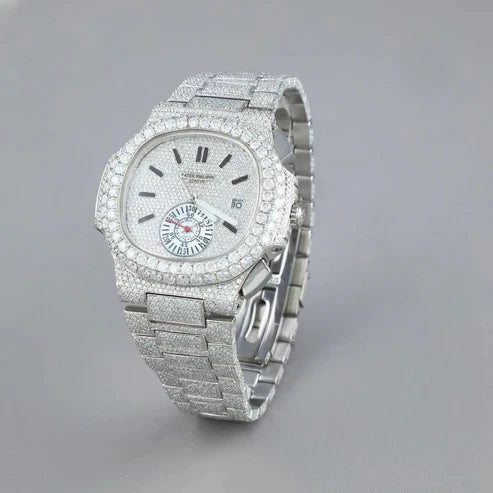 The Ice Monarch Bold & Brilliant All-White Timepiece By CrownIce
