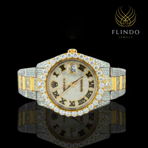 Bling Diamond Watch for Men - IVEVAR Full Iced Out Moissanite Luxury Watch