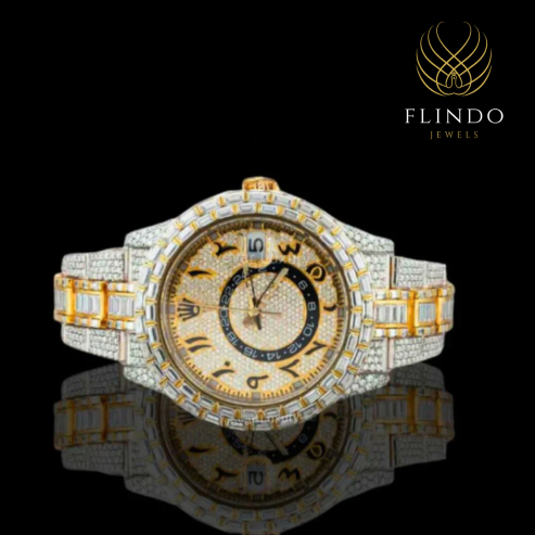 Baguette-Cut Moissanite Diamond Chronograph Precision & Elegance Ivevar