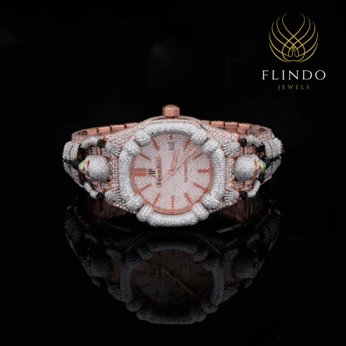 Bling Men’s Watch – Full Iced Moissanite Diamonds & Roman Dial By Ivevar