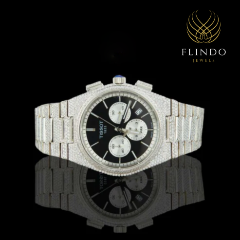 Bling Chronograph Watch Luxury Iced Out Moissanite Diamonds Ivevar