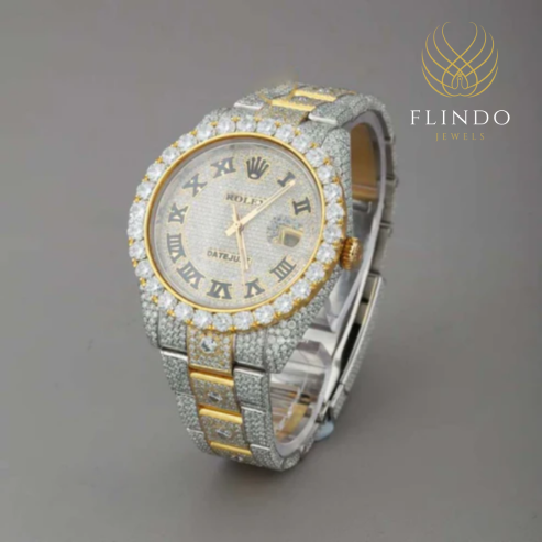 Bling Diamond Watch for Men - IVEVAR Full Iced Out Moissanite Luxury Watch
