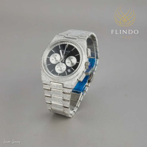 Bling Chronograph Watch Luxury Iced Out Moissanite Diamonds Ivevar