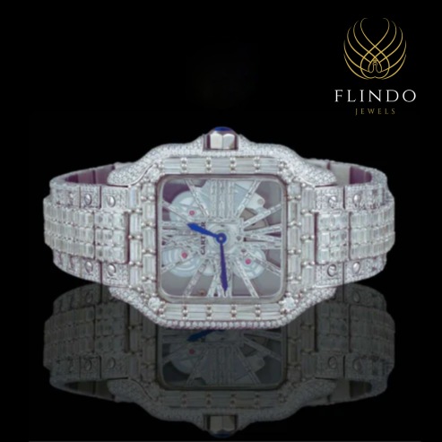 Baguette-Cut Moissanite Diamond Watch - Premium Luxury Design Ivevar