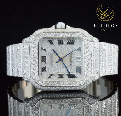 Fully Diamond Iced Out Moissanite Watch For Men