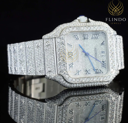 Fully Diamond Iced Out Moissanite Watch For Men
