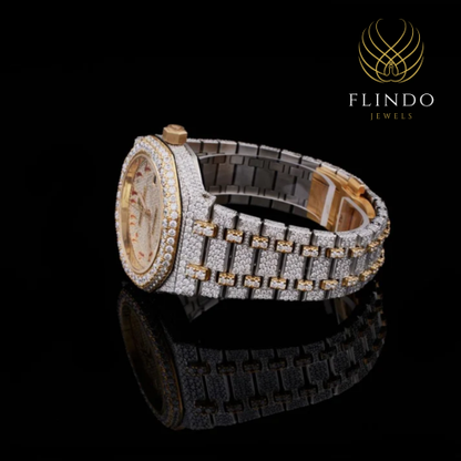 Bling Diamond Watch for Men IVEVAR Full Iced Out Moissanite Diamond Watch