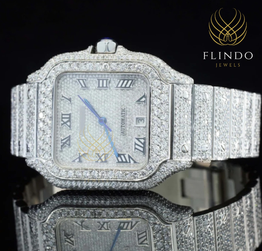Fully Diamond Iced Out Moissanite Watch For Men
