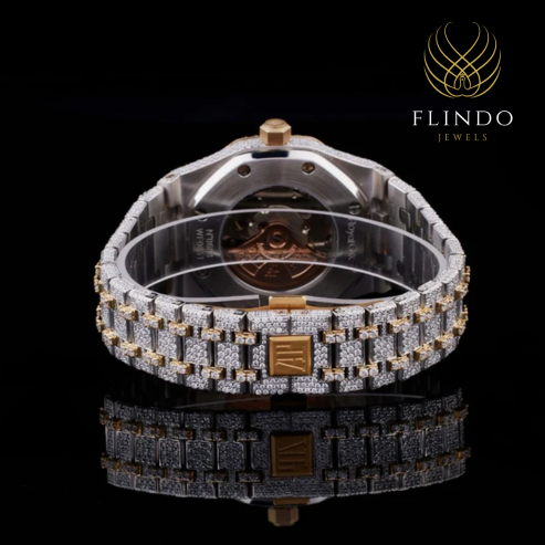Bling Diamond Watch for Men IVEVAR Full Iced Out Moissanite Diamond Watch