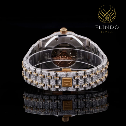 Bling Diamond Watch for Men IVEVAR Full Iced Out Moissanite Diamond Watch