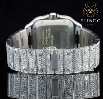 Fully Diamond Iced Out Moissanite Watch For Men