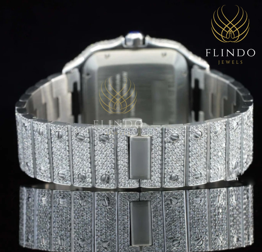 Fully Diamond Iced Out Moissanite Watch For Men