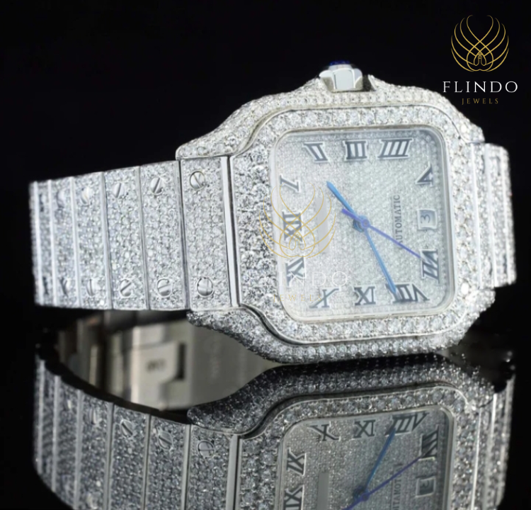 Fully Diamond Iced Out Moissanite Watch For Men