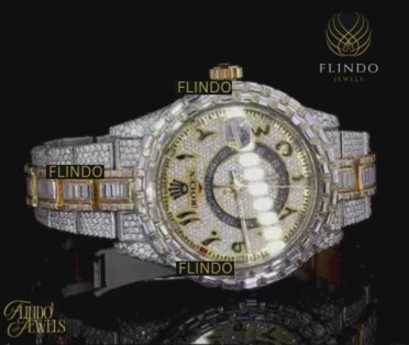 Baguette-Cut Moissanite Diamond Chronograph Precision & Elegance Ivevar