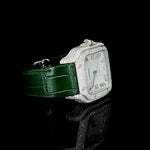 Midnight Majesty - Timepiece with Dazzling Diamond Bezel By CrownIce